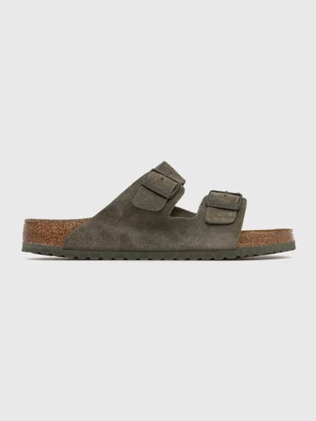 Велурени чехли Birkenstock Arizona зелено