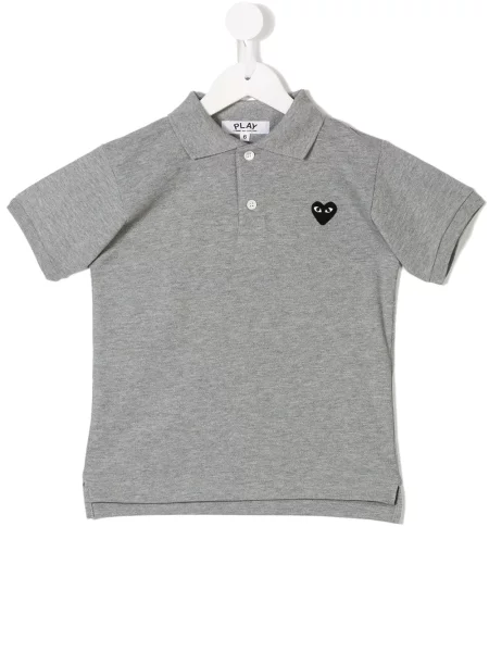 Koszulka polo dziecięca Comme Des Garcons Play szara