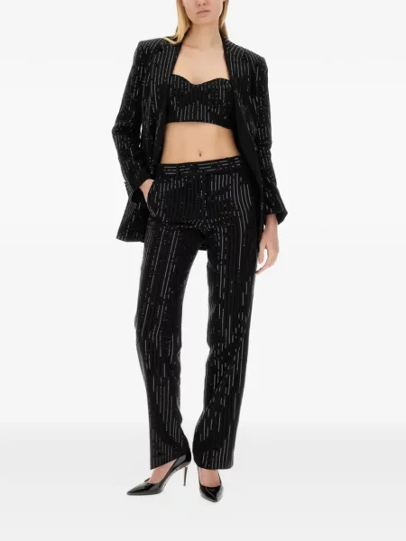 Top Michael Michael Kors cu autograf cu bretele negru