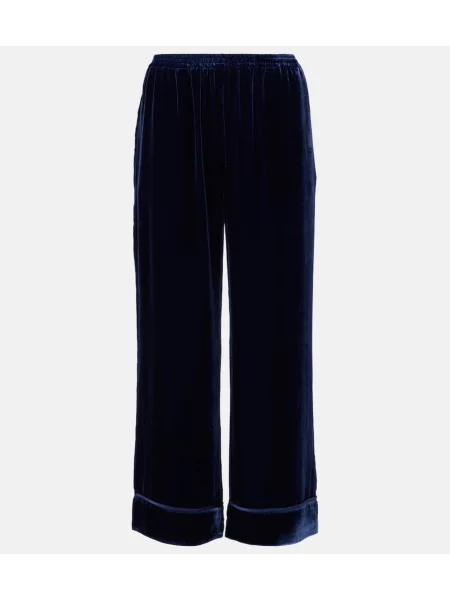 Pantaloni Asceno de catifea albastru