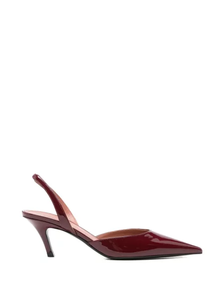Pantofi cu toc Amina Muaddi slingback roșu