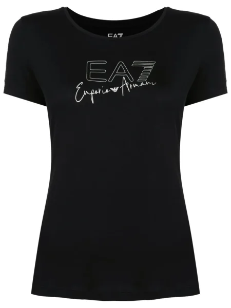 Tricou Emporio Armani cu imagine negru
