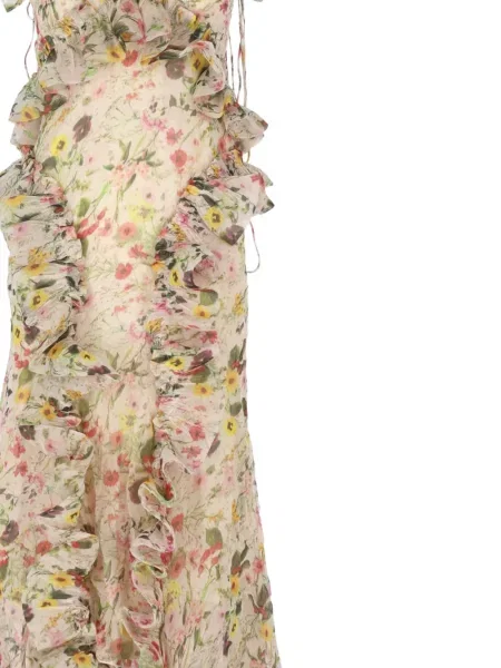 Rochie Marques'almeida cu model floral cu imagine asimetrică
