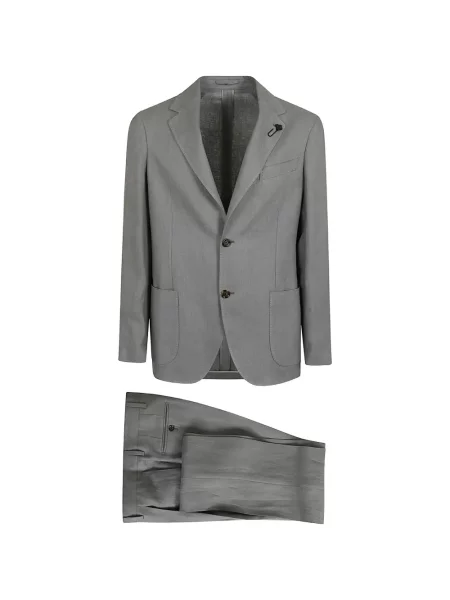 Costum Lardini cu model floral de costum gri