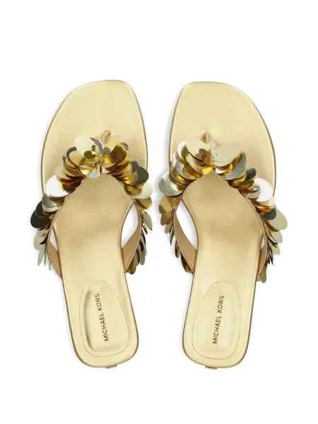 Květinové sandály Michael Michael Kors černé