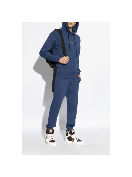 Bluza Versace Jeans Couture z logo niebieska