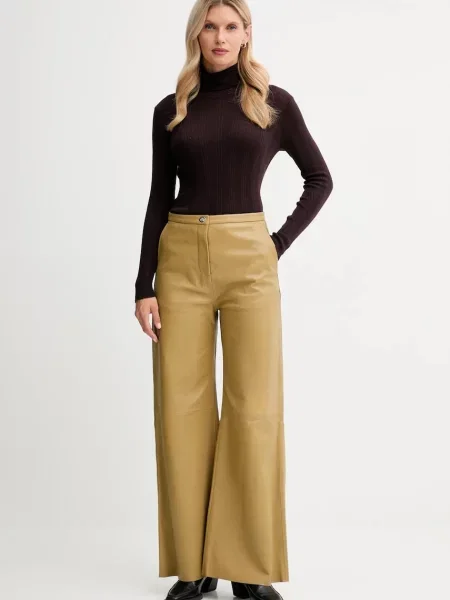 Светр з домішкою кашеміру Sessun легкий гольф коричневий