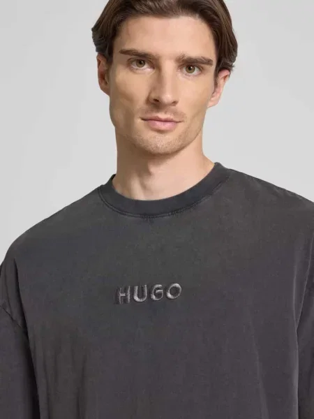 Koszulka Hugo z krótkim rękawem szara