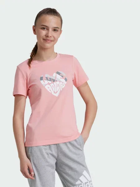 Детская футболка Adidas розовая