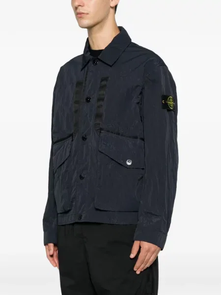 Geacă Stone Island cu strasuri albastru