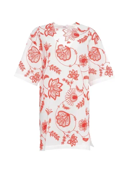 Rochie Eres cu model floral cu imagine de costum alb