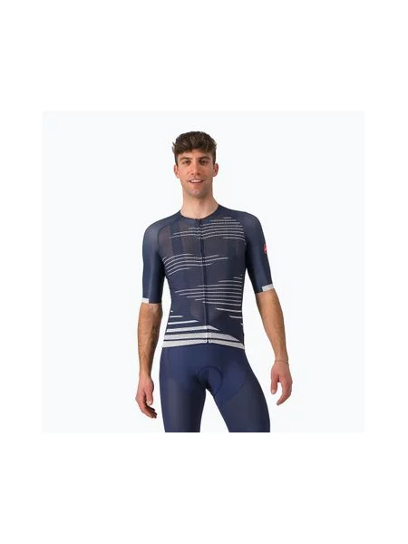 Велофутболка Castelli Climber's бельгійський синій/сріблясто-сірий сіра