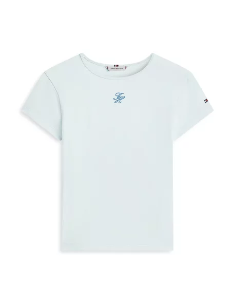 TOMMY HILFIGER Marškinėliai turkio / šviesiai mėlyna