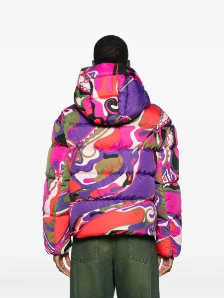 Geacă cu puf Pucci cu imagine cu imprimeu abstract violet