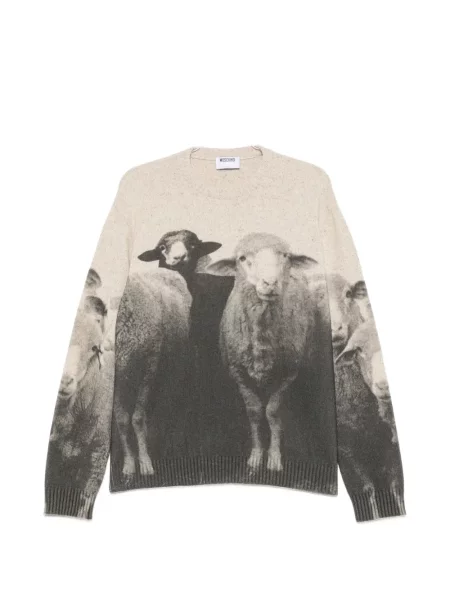 Pulover Moschino cu imagine cu decolteu rotund