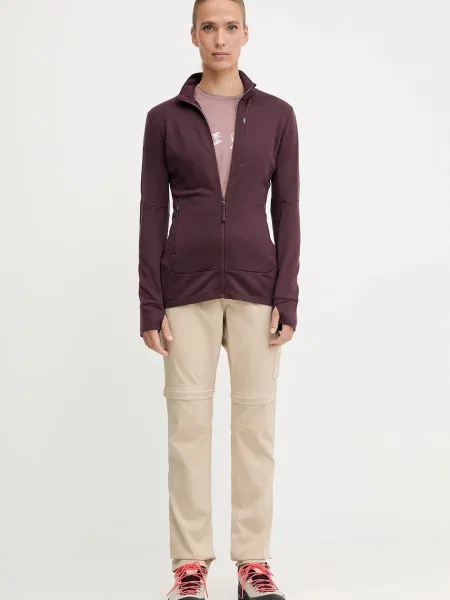 Спортивна кофта Icebreaker Merino Quantum однотонна фіолетовий