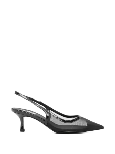 Pantofi cu toc Love Moschino plasă negru