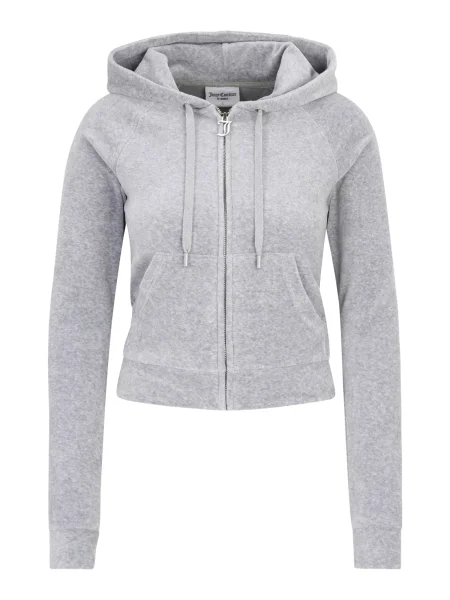 Juicy Couture Tall Tepláková bunda MADISON melírovaná / strieborná sivá
