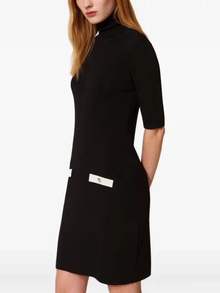 Rochie mini Twinset scurtă de costum negru