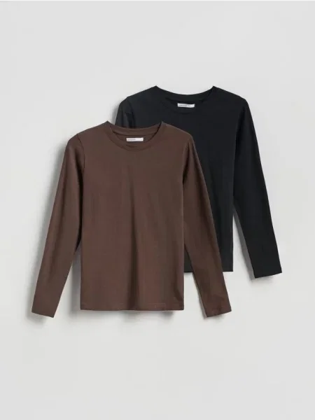 Reserved longsleeve 2 pack czarny