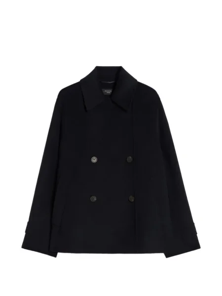 Krótka kurtka Weekend Max Mara dwurzędowa niebieska