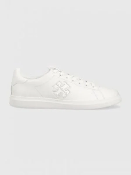 Tory Burch sneakers din piele Double T Howell Court alb