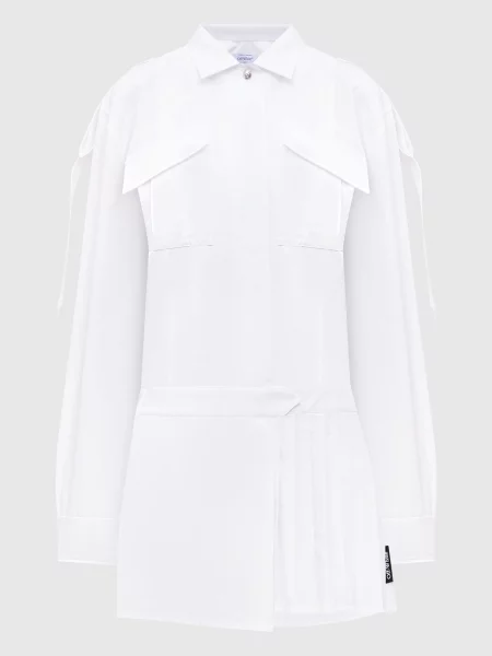 Сукня-сорочка з плісуванням Off-white біла