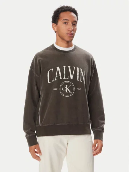 Calvin Klein Jeans Суитшърт Тъмнокафяв