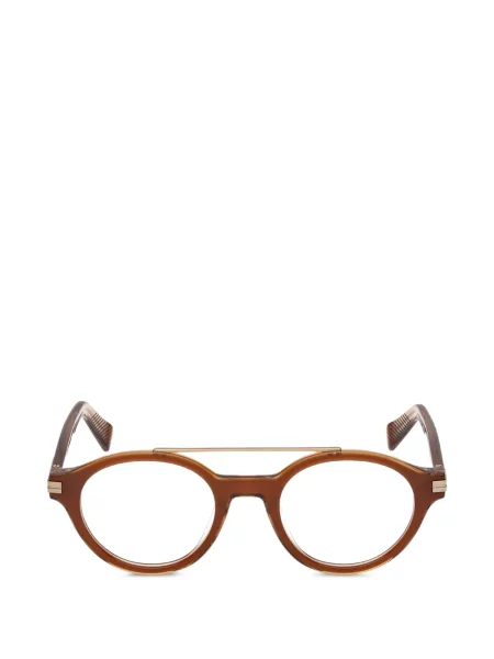 Ochelari de soare rotunzi Zegna maro