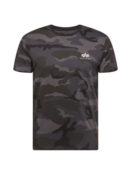 ALPHA INDUSTRIES Tričko / tmavosivá / grafitová / antracitová biela