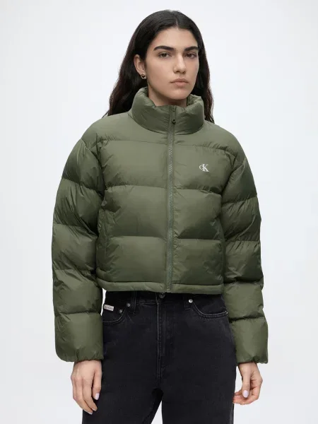 Calvin Klein Jeans Prechodná bunda ESSENTIAL olivová