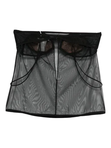 Top Nensi Dojaka transparente negru