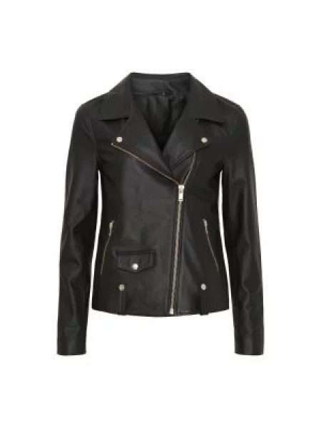 Kurtka skórzana Notyz biker czarna