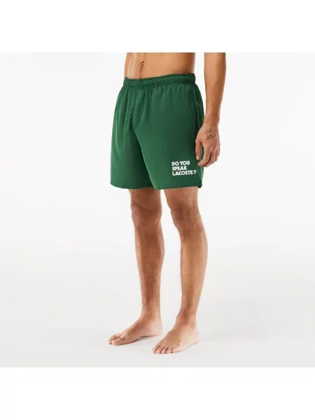 Шорты Lacoste с принтом зеленые