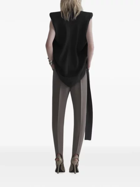 Top Mugler drapat negru