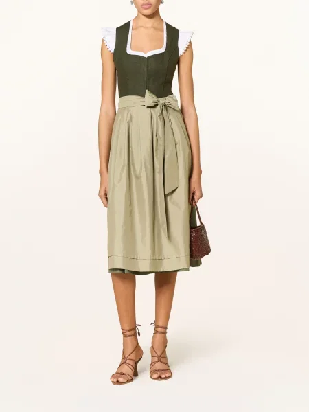 Heimatglück Tracht Bluzka Dirndl Hanni Herz weiss biała