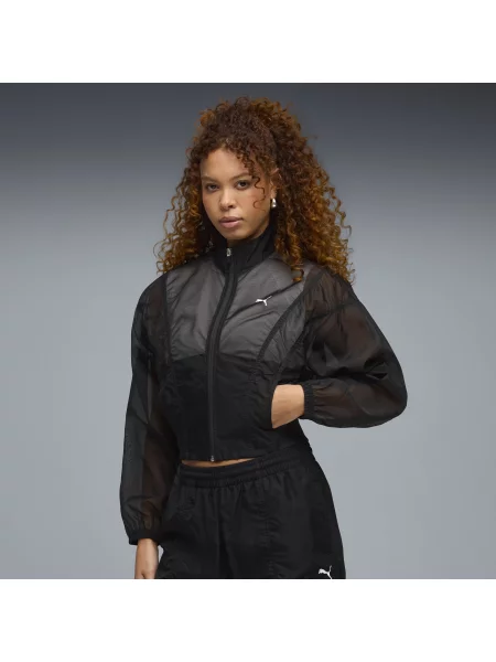 PUMA tkana kurtka oversize Dare To Odzież S czarny