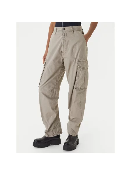 G-Star Raw Hlače iz tkanine Boyfriend Fit bež