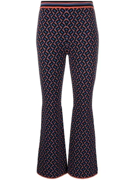Pantaloni Dvf Diane Von Furstenberg din jacard albastru