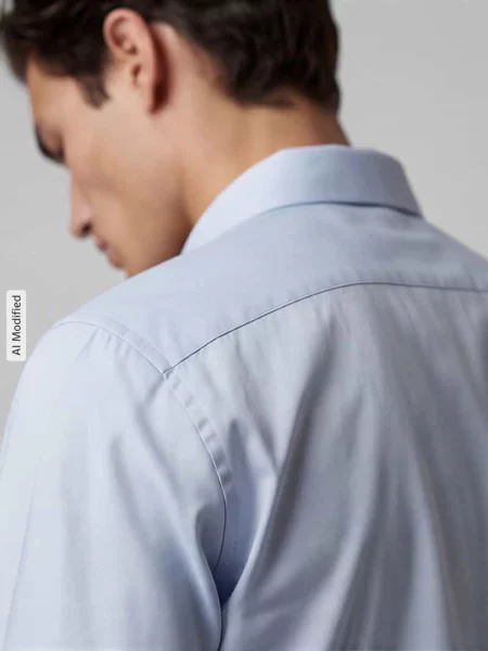 Body Koszula biznesowa o kroju slim fit z mieszanki bawełny Olymp Level 5 błękitna