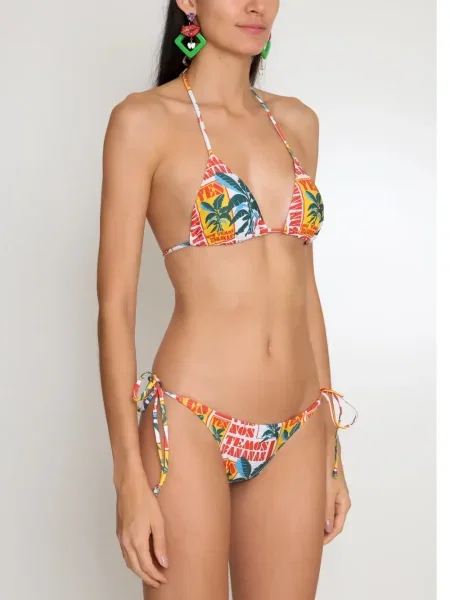 Bikini Amir Slama cu imagine cu legături galben
