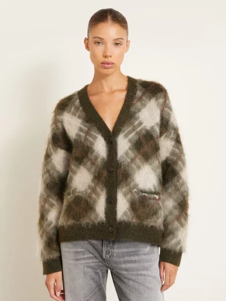 Acne Studios Kardigan Z Moheru gruen