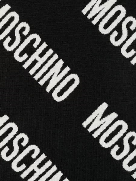 Fular Moschino cu autograf negru