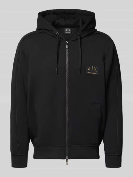 Bluza rozpinana z zamkiem błyskawicznym dwustronnym Armani Exchange czarna
