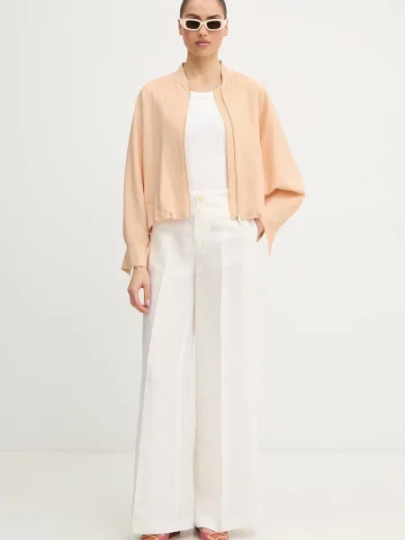 Twinset kurtka bomber pomarańczowy