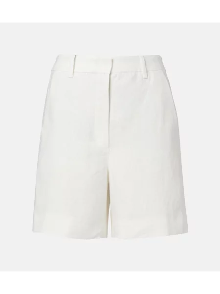 Lniane szorty S Max Mara białe