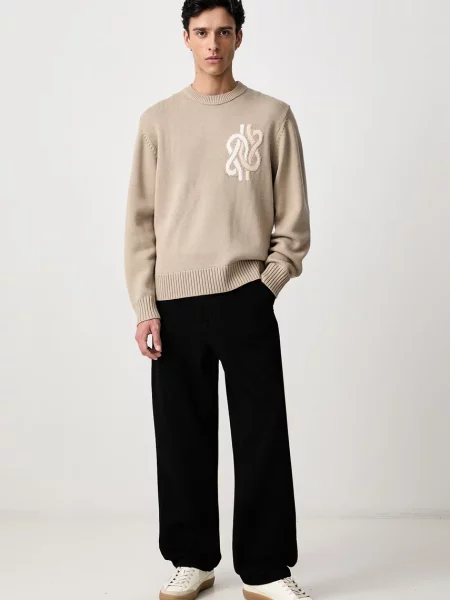 Filling Pieces πουλόβερ με μαλλί Ανδρικό καφέ