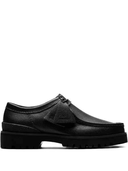 Pantofi derby Clarks Originals cu șireturi din dantelă negru