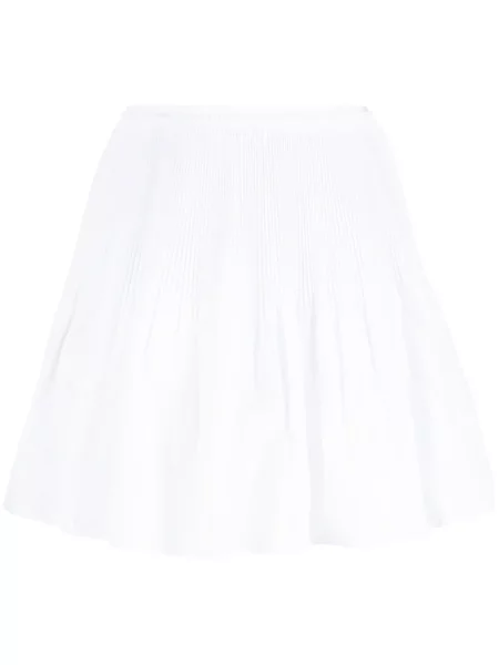 Tafta fusta plisata Red Valentino plisată alb