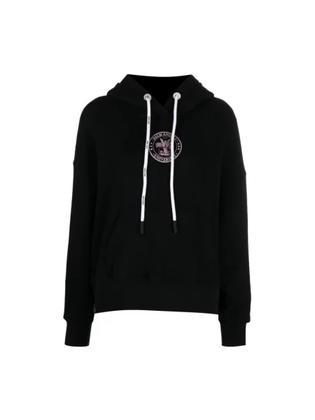 Bluza z kapturem Palm Angels z nadrukiem czarna